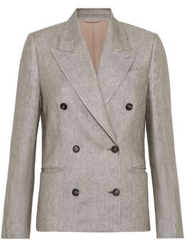 Brunello Cucinelli: Коричневый жакет  Monili