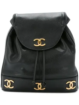 CHANEL Pre-Owned: Чёрный рюкзак 