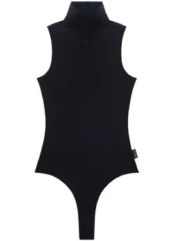 Courrèges: Чёрный боди 