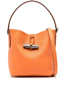 Longchamp: Оранжевая сумка  Roseau
