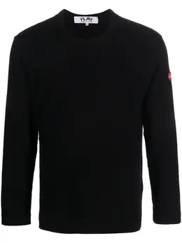 Comme Des Garçons Play: Чёрная футболка 