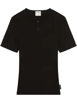 Courrèges: Чёрная футболка 
