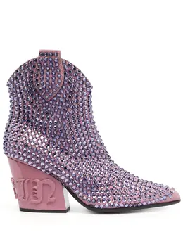 Philipp Plein: Фиолетовые ботинки  Crystal