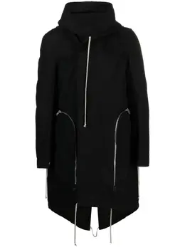 Rick Owens: Пальто  Bauhaus с капюшоном