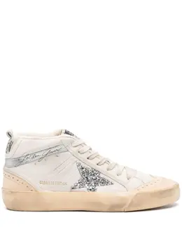 Golden Goose: Белые кроссовки  Mid Star