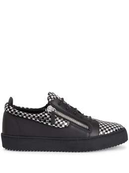 Giuseppe Zanotti: Чёрные кроссовки  Frankie