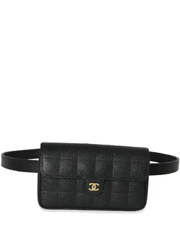 CHANEL Pre-Owned: Чёрная поясная сумка 