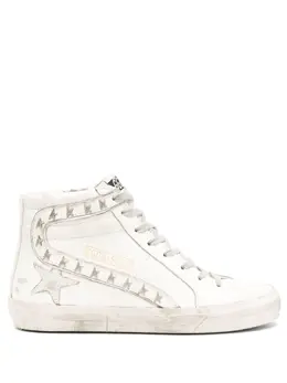 Golden Goose: Белые кроссовки  Slide