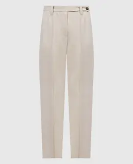 Brunello Cucinelli: Бежевые брюки 