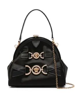 Versace: Чёрная сумка-шоппер  Medusa
