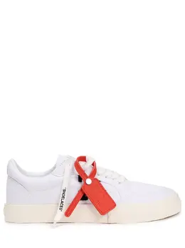 OFF-WHITE: Белые кеды  Vulcanized