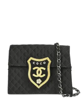 CHANEL Pre-Owned: Чёрное пальто 
