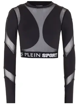 PLEIN SPORT: Чёрный топ 