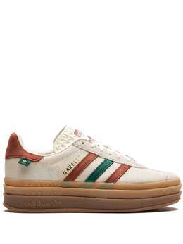 adidas: Зелёные кроссовки  Gazelle