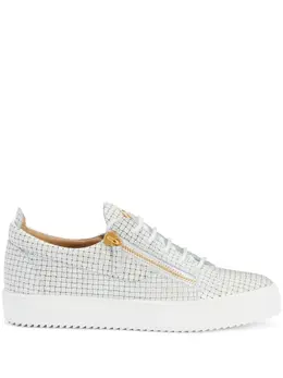 Giuseppe Zanotti: Белые кроссовки  Frankie