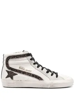 Golden Goose: Белые кроссовки  Slide
