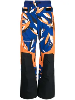 adidas by Stella McCartney: Брюки с абстрактным принтом 
