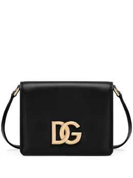 Dolce & Gabbana: Чёрная сумка через плечо 