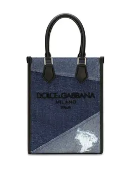 Dolce & Gabbana: Синяя сумка-шоппер 