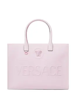 Versace: Светлая сумка-шоппер  La Medusa