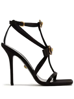 Versace: Чёрные сандалии  Gianni