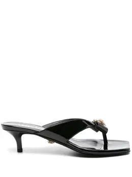Versace: Чёрные сандалии  Gianni