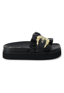 VERSACE JEANS COUTURE: Чёрные сабо 