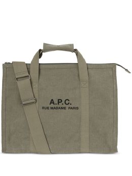 A.P.C.: Сумка-шоппер цвета хаки 
