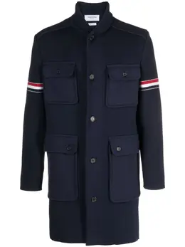 Thom Browne: Пальто  RWB в полоску