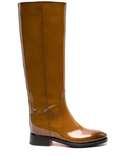 Santoni: Коричневые сапоги 