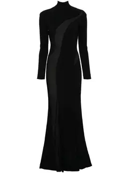 Mugler: Платье в сетку 