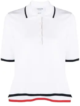 Thom Browne: Белое поло 