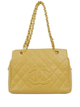 CHANEL Pre-Owned: Жёлтая сумка-шоппер 