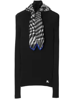 Burberry: Чёрный шарф 