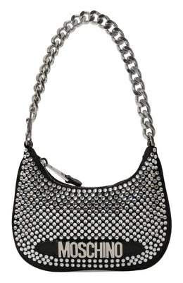 Moschino: Серебристая сумка 