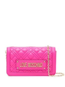 Love Moschino: Розовая сумка через плечо 