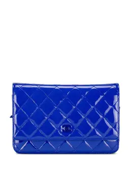 CHANEL Pre-Owned: Голубая сумка через плечо 