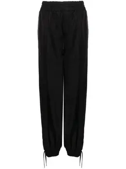 Jil Sander: Чёрные брюки  Drawstring
