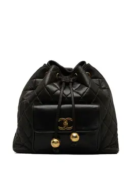 CHANEL Pre-Owned: Чёрный рюкзак 