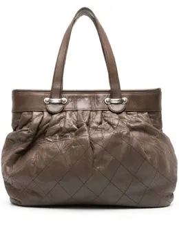 CHANEL Pre-Owned: Коричневая сумка-шоппер 