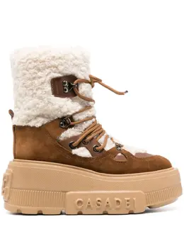 Casadei: Коричневые ботинки 