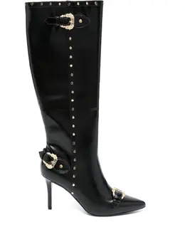 Versace Jeans Couture: Чёрные ботинки 