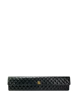 CHANEL Pre-Owned: Чёрный клатч 
