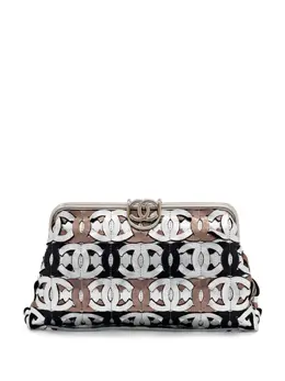 CHANEL Pre-Owned: Серебристый клатч 