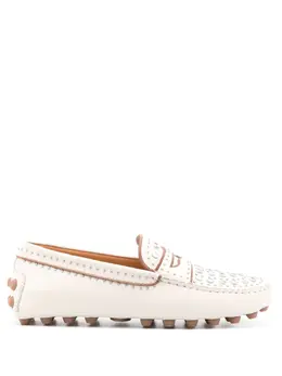 Tod's: Белые лоферы  Gommino