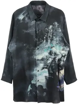 Yohji Yamamoto: Рубашка с принтом 