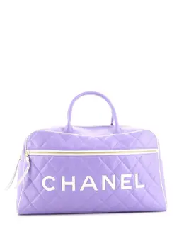 CHANEL Pre-Owned: Фиолетовая спортивная сумка 