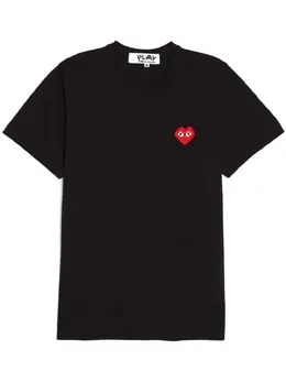 Comme Des Garçons Play: Чёрная футболка 