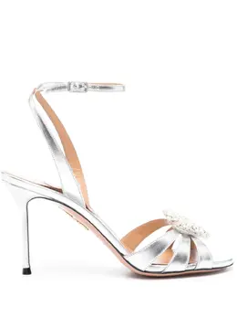 Aquazzura: Серебристые сандалии 