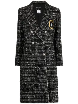CHANEL Pre-Owned: Твидовое пальто 